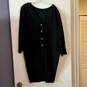 Rimini Elegant Black Long Sleeve Dress